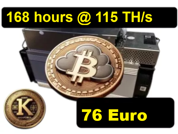 Minage en Nuage 168 heures a 115 TH/s